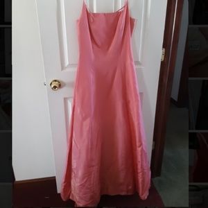 Pink Floor Length Prom Dress